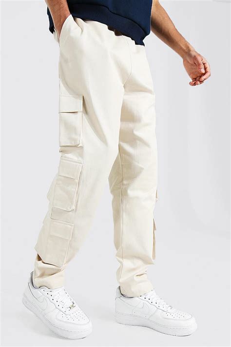 Tall Twill Multi Pocket Cargo Joggers Boohoo