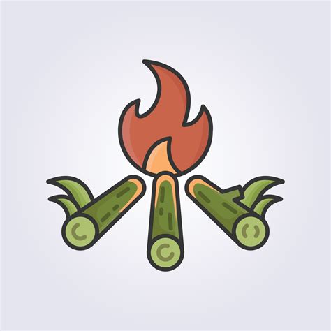 campfire line icon vector logo illustration design 41946083 Vector Art ...