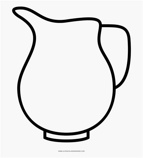 Jug Coloring Page - Jug Drawing Png , Free Transparent Clipart - ClipartKey