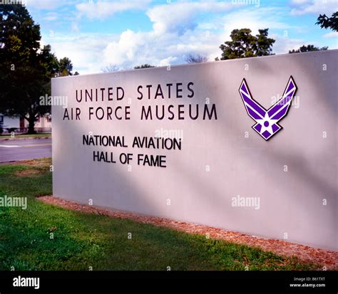 Entrance Sign At The United States Air Force Museum In Dayton Ohio Usa