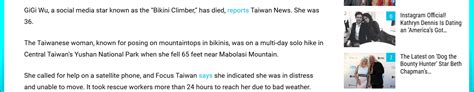 Lift The Veil From Your Eyes Bikini Climber GiGi Wu Dead At After