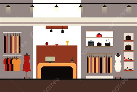 Background Interior Toko Pakaian Modern Dan Modis Melawan Butik