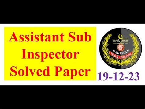 Airport Security Force Solved Paper Assistant Sub Inspector Solved