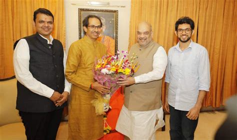 Amit Shah Meets Shiv Sena Chief Uddhav Thackeray At Matoshree Talks Inconclusive