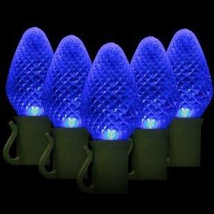 25 C7 Blue LED Christmas Lights, 8" Spacing | Commercial Christmas ...