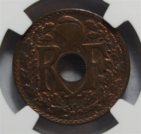 Fransız İndochine ½ Cent 1938 NGC UNC DETAILS Janus Mezat