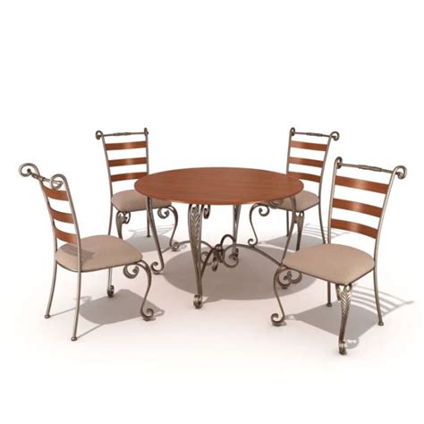 Restaurant Table And Chairs 2 3D model | CGTrader