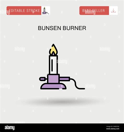 Bunsen Burner Simple Vector Icon Stock Vector Image Art Alamy