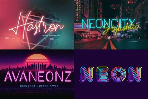 23 Luminous Neon Sign Fonts to Light Up Your Design