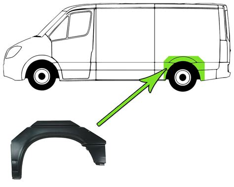 Satz Radlauf Seitenwand Hinten Links Rechts für VW T4 Kasten Kasten