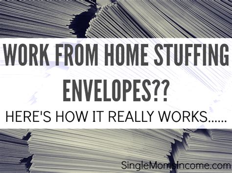 Is Working From Home Stuffing Envelopes Legit? Here's How it Works.... - Single Moms Income