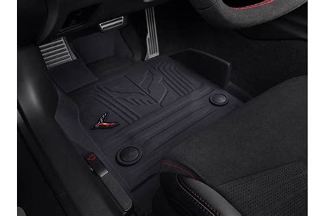 C8 2020 2024 Chevrolet Corvette Premium All Weather Floor Liners W Cross Flags Logo 84534619