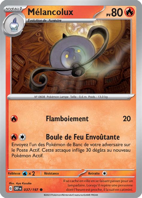 Mélancolux Écarlate Et Violet Flammes Obsidiennes 037 — Poképédia