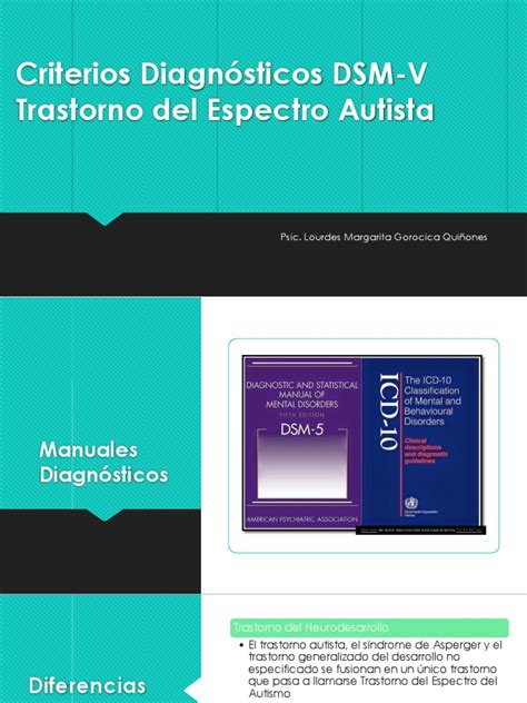 Criterios Diagnósticos Dsm V Autismo Pdf Espectro Autista Manual Diagnóstico Y Estadístico