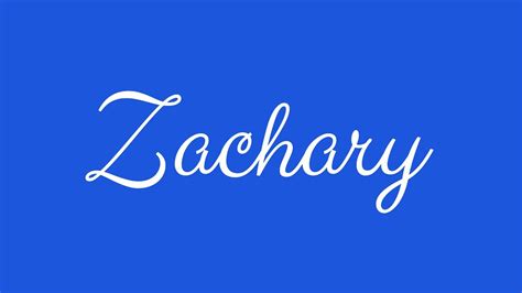 Learn How To Sign The Name Zachary Stylishly In Cursive Writing YouTube