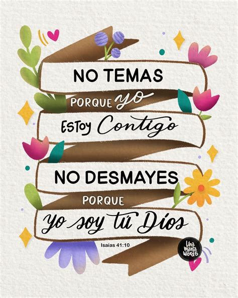 Lina Alvarado Lettering On Instagram 10 No Temas Porque Yo Estoy