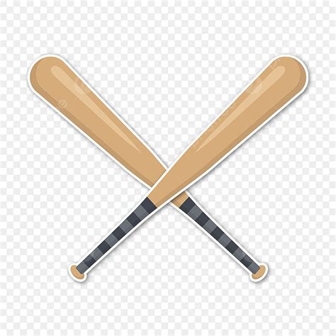 Crossed Baseball Bat PNG Vector PSD And Clipart With Transparent