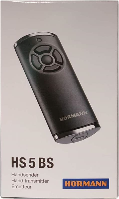 Hörmann BiSecur Hand Transmitter HS5 868 BS Black 868 3 MHz 5