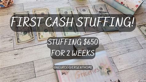 My First Cash Stuffing For Weeks Cash Stuffing Mom Beginner