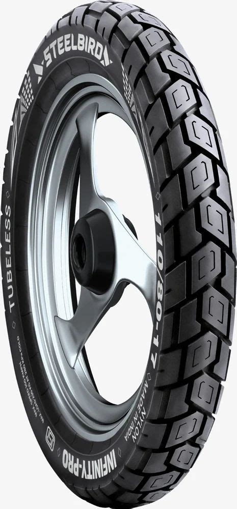 Black Steelbird Infinity Pro Two Wheeler Rubber Motorcycle Tyre Size