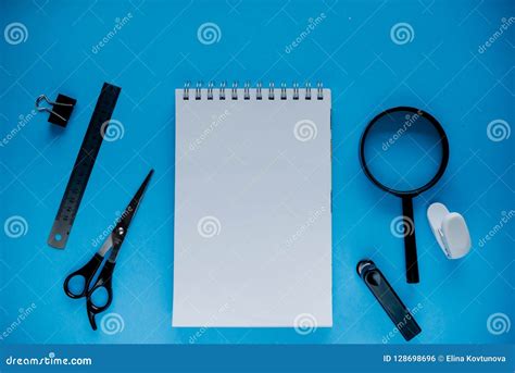 Set with Stationary and Art Supplies Stock Photo - Image of draw, note ...