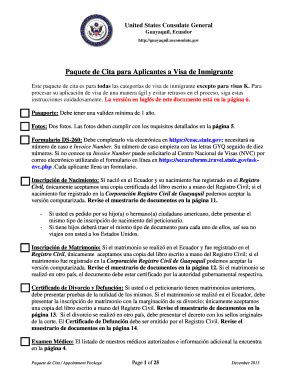 Fillable Online Photos State Gov Paquete De Cita Para Aplicantes A Visa