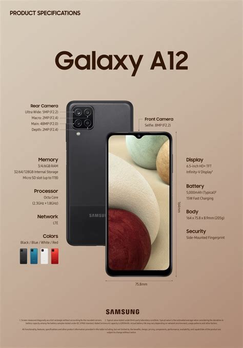 Samsung Galaxy A12 4g 6 5 4 64go 48mpx Bleu Prix Pas Cher Jumia Ci