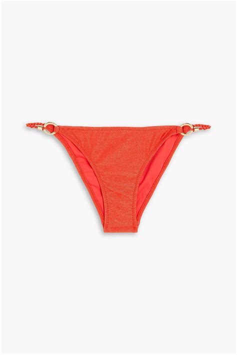 Heidi Klein Metallic Low Rise Bikini Briefs The Outnet