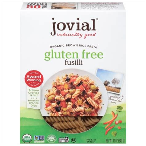 Jovial Pasta Organic Brown Rice Fusilli Pk Oz Kroger