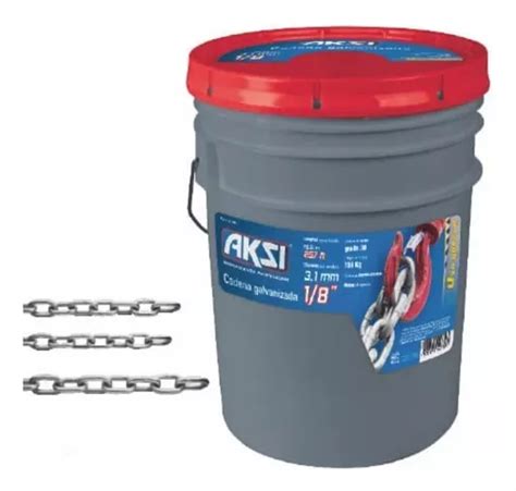 Cadena Galvanizada Aksi 1 4 cubeta De 25 Kg Modelo 113803 Envío gratis