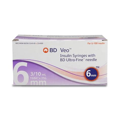 BD Veo Insulin Syringes With BD Ultra Fine Needle Medline