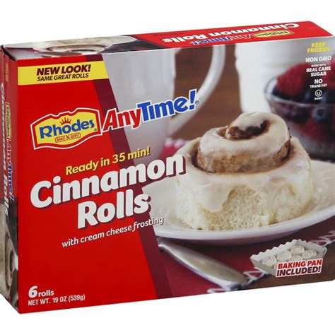 Rhodes Anytime Cinnamon Rolls With Cream Cheese Frosting Buehler S