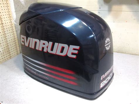 5004956 Engine Cover Evinrude Outboard Ficht Dark Blue Motor Cover Ebay