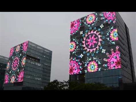 Architectural Led Media Facade Mesh Display Screen Flexible Transparent