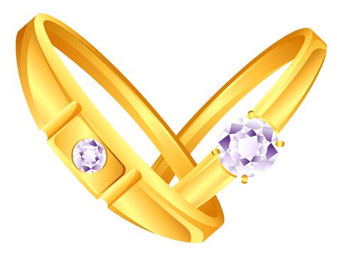 Vector Golden Ring Transparent Image