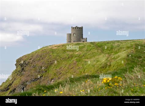 Castle at Cliffs of Moher Ireland Stock Photo - Alamy