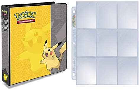 Ultra Pro Pokemon Pikachu 3 Ring Binder With 25 Platinum 9 Pocket Pages