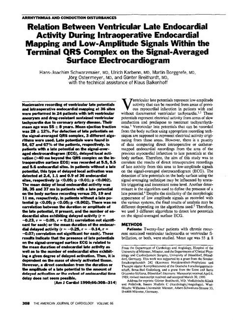 PDF Relation Between Ventricular Late Endocardial Activity During