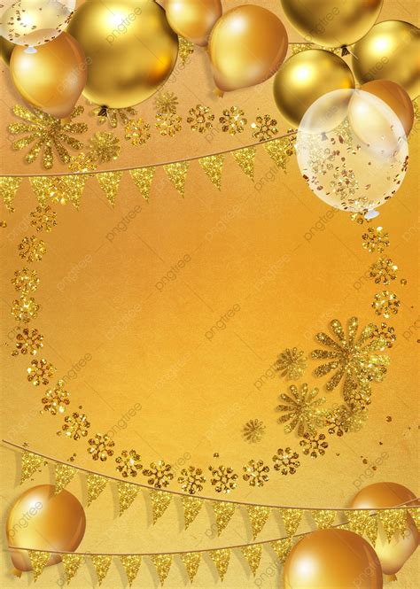 Gold Birthday Background Design