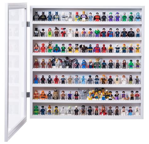 Front Opening Minifig Display Frame White Digs For Figs