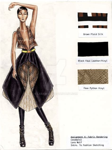 Fabric Project Example 3 Fashion Design Sketches Illustration