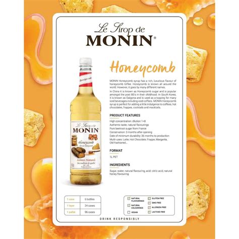 Monin Honeycomb Syrup L Official Monin Uk Distributor