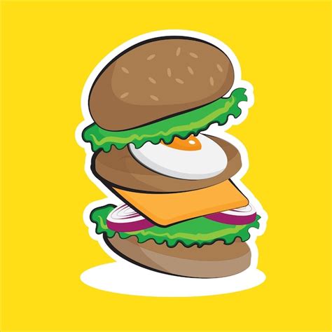 Premium Vector Hamburger Illustration