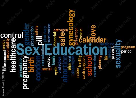 Sex Education Word Cloud Concept 6 Stock Illustration Adobe Stock