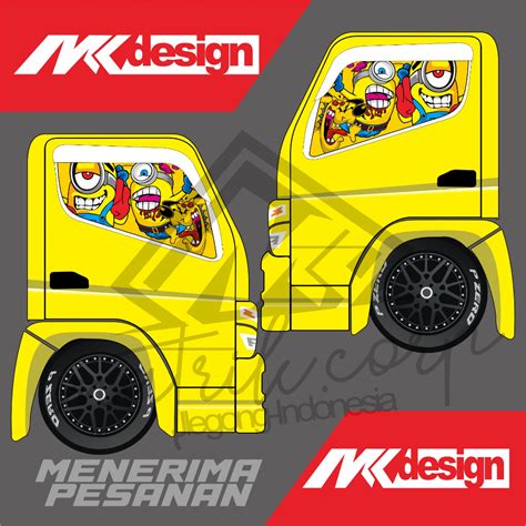 Jual Stiker One Way Kaca Samping Truk Canter Bisa Request Custom