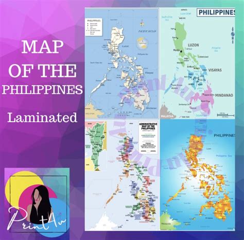 Map Of The Philippines Laminated Waterproof Mapa Ng Pilipinas Lazada Ph