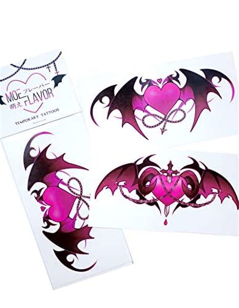 Kawaii Sexy Succubus Womb Temporary Tattoos Realistic Fake Body Tattoo For Womens Sexy