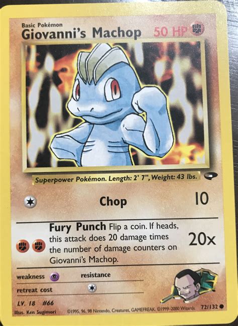 Original Rare Machop Pokemon Card First Base Set Mint Condition