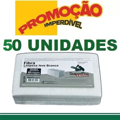 Bucha Fibra Branca Macia Limpeza Leve Porcelanatos Marca