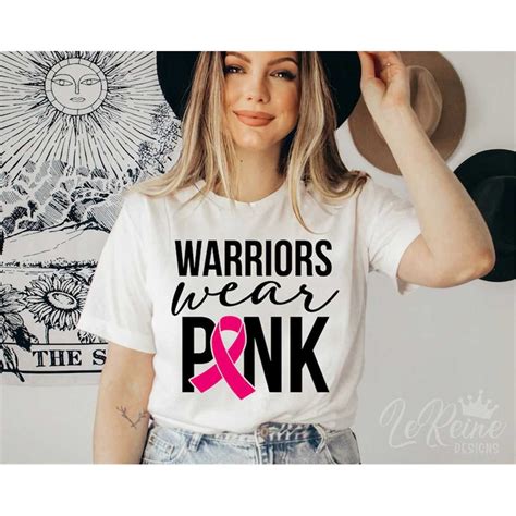 Warriors Wear Pink Svg Pink Ribbon Svg Cancer Svg Breast Inspire